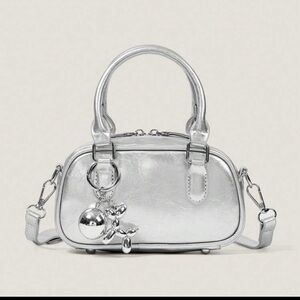 New TrendsFashion Solid Color SliverTote Bag, Simple Stylish Casual Daily